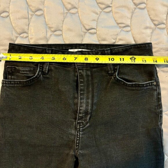 Sam Edelman The Stilleto High Rise Frayed Hem Skinny Crop Black Jeans Wo… - Picture 9 of 9